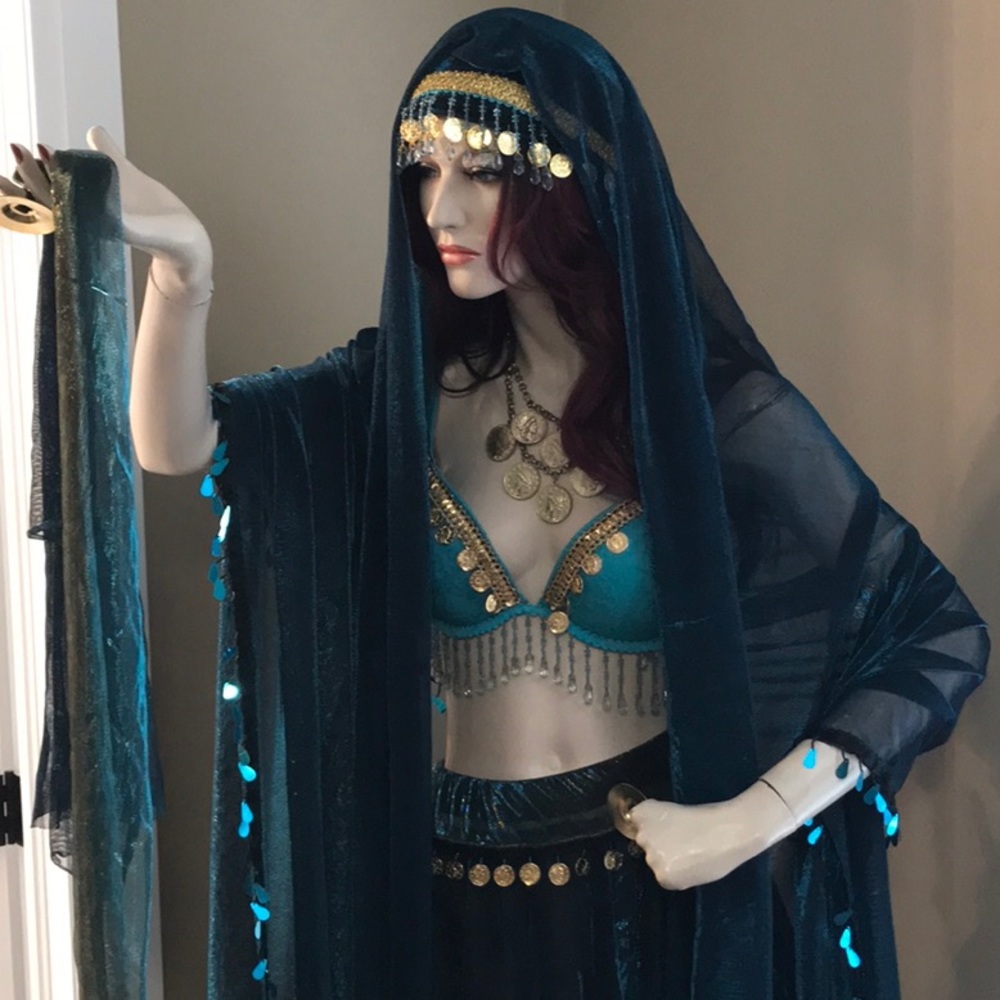 STUNNING BELLY DANCE 💃 COMPLETE OUTFIT, 7 pieces